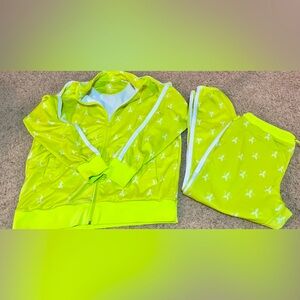 Jeffree Star Neon Yellow 2 pc track suit